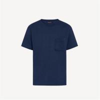 LV 1A5ZSW 男士深蓝色 3D 口袋 MONOGRAM T 恤