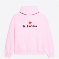 BALENCIAGA 675003TLVC21401 女士粉色 七夕爱心宽松连帽衫