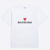 BALENCIAGA 612965TLVC39040 女士白色 七夕爱心 T恤衫