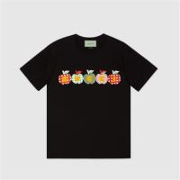 GUCCI 548334 男士黑色 心苹果图案 T恤