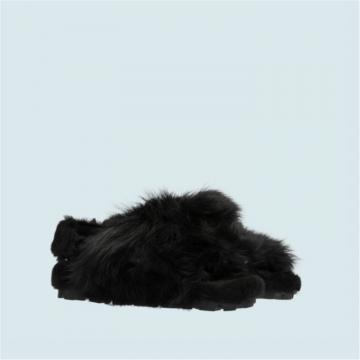 MIUMIU 5X579D 女士黑色 羊皮毛凉鞋