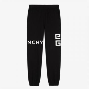 GIVENCHY BM50WB3Y6U 男士黑色 GIVENCHY 4G LOGO 刺绣修身慢跑裤