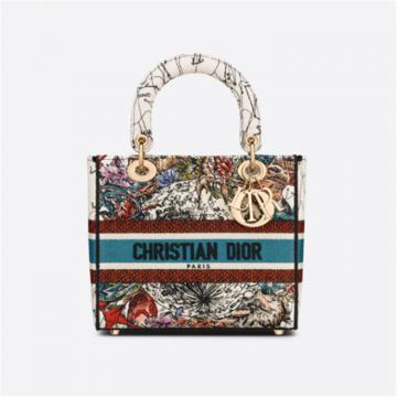 DIOR M0565ORHP 女士奶白色 中号 LADY D-LITE 手袋