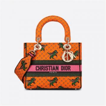 DIOR M0565ORGL 女士橙色 中号 LADY D-LITE 手袋