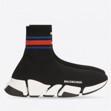 BALENCIAGA 674617W2F601467 男士黑色 Speed 2.0 运动鞋 