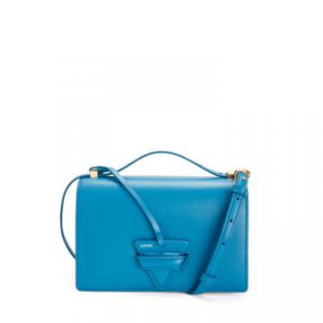 LOEWE A532M15X02 女士蓝色 丝绸牛皮 Barcelona 手袋