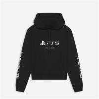 BALENCIAGA 657034TKVF41070 男士黑色 PlayStation Fitted Hoodie 连帽衫