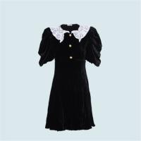 MIUMIU MF4310 女士黑色 天鹅绒连衣裙