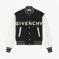 GIVENCHY BM00QR611V 男士黑色 GIVENCHY LOGO 飞行员夹克