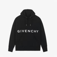 GIVENCHY BMJ0CQ3Y6V 男士黑色 GIVENCHY 4G LOGO 刺绣连帽卫衣