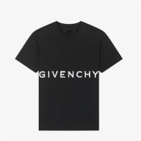 GIVENCHY BM71543Y6B 男士黑色 超大版型 GIVENCHY 4G LOGO 刺绣 T恤