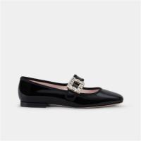 RogerVivier RVW44931980D1PB999 女士黑色 Très Vivier 钻扣漆皮芭蕾舞鞋