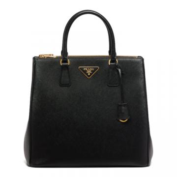 PRADA 1BA304 女士黑色 Prada Galleria Saffiano 中号垂直手袋