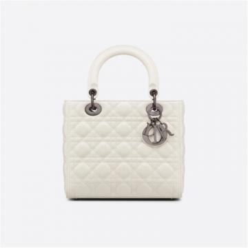 DIOR M0565BNGE 女士奶白色 中号 LADY DIOR 手袋