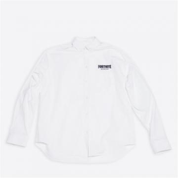 BALENCIAGA 684432TYB189000 男士白色 Fortnite2021 衬衫 Large Fit