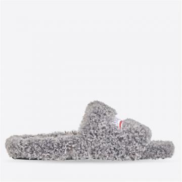 BALENCIAGA 654747W2DO11596 男士灰色 Furry Slide Sandal 凉鞋