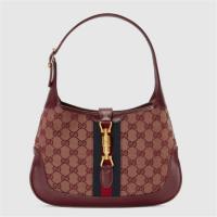 GUCCI 636706 女士酒红色 Jackie 1961 小号肩背包