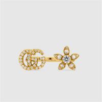 GUCCI 582019 女士黄色 Gucci 花卉造型 18k金钻石戒指