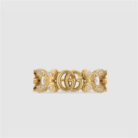 GUCCI 629828 女士黄色 Gucci 花卉造型 18K黄金钻石戒指