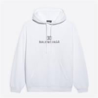 BALENCIAGA 600583TKVI89040 男士白色 BB Pixel 中等剪裁 Hoodie 连帽衫