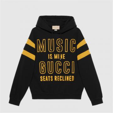 GUCCI 655469 男士黑色 Gucci 100 特别系列棉质卫衣
