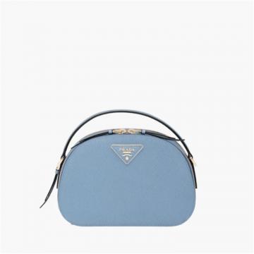 PRADA 1BH123 女士星际蓝 Prada Odette Saffiano 牛皮手袋