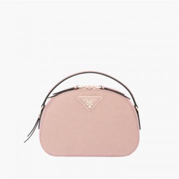 PRADA 1BH123 女士裸粉色 Prada Odette Saffiano 牛皮手袋