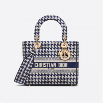 DIOR M0565OZAF 女士蓝色 中号 LADY D-LITE 手袋