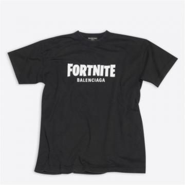 BALENCIAGA 612966TLVO31070 男士黑色 Fortnite2021 T恤