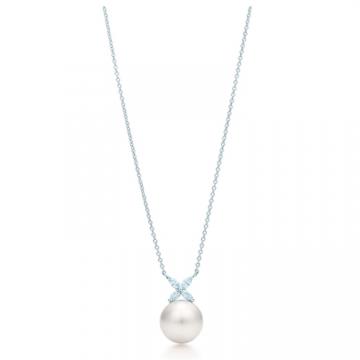 Tiffany 31177197 女士白色 Tiffany Victoria 珍珠和钻石项链
