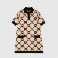 GUCCI 678311 女士彩色 互扣式 双G 双面 Polo 衫式连衣裙