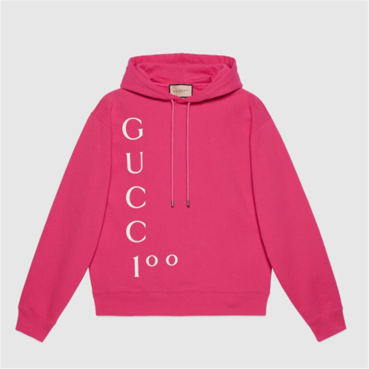 GUCCI 646953 女士紫红色 Gucci 100 特别系列棉质卫衣