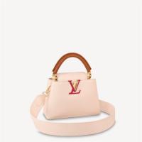 LV M59253 女士粉米色 CAPUCINES 迷你手袋