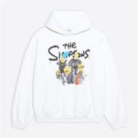 BALENCIAGA 675003TLVG89016 女士白色 The Simpsons TM &  20th Television Hoodie 连帽衫