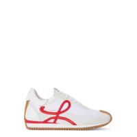 LOEWE M816282X28 男士白色拼红色 尼龙和绒面流畅运动鞋