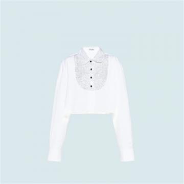 MIUMIU MK1606 女士白色 府绸衬衫