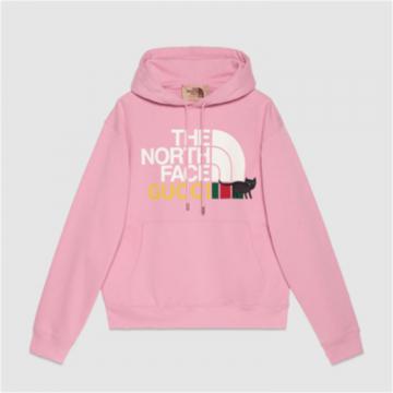 GUCCI 626989 女士粉色 The North Face x Gucci 联名系列卫衣