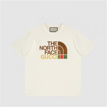 GUCCI 616036 男士象牙白色 The North Face x Gucci 联名系列超大造型 T恤