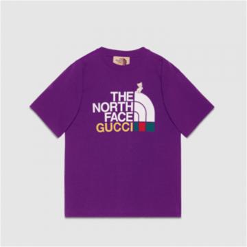 GUCCI 616036 男士紫色 The North Face x Gucci 联名系列 T恤