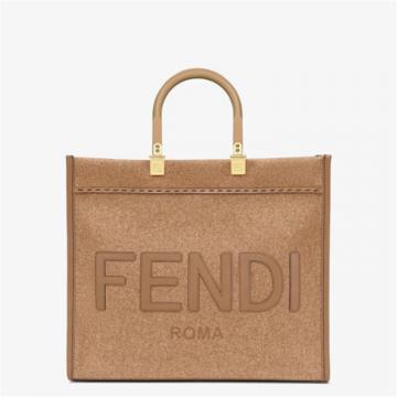 FENDI 8BH386AHJ9F1F1T 女士棕色 FENDI 中号阳光购物手提袋