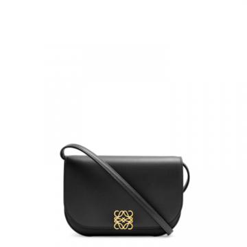 LOEWE A896O44X01 女士黑色 Goya Accordion 丝绸牛皮手拿包 