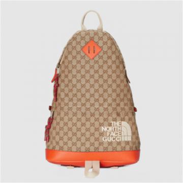 GUCCI 650288 男士乌木色拼橙色 The North Face x Gucci 背包