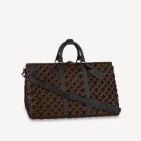 LV M45046 男士黑色 KEEPALL TRIANGLE BANDOULIÈRE 50 旅行袋