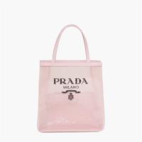 PRADA 1BG417 女士雪粉色 亮片装饰网眼小号托特包