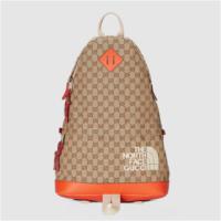 GUCCI 650288 男士乌木色拼橙色 The North Face x Gucci 背包