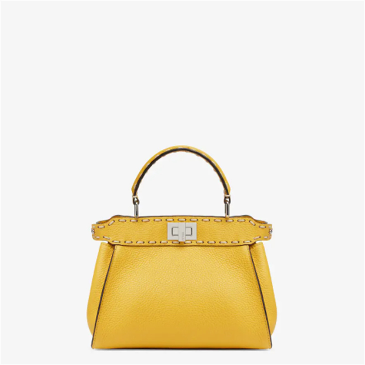 FENDI 8BN244AFQ8F1B10 女士黄色 PEEKABOO ICONIC 迷你手袋