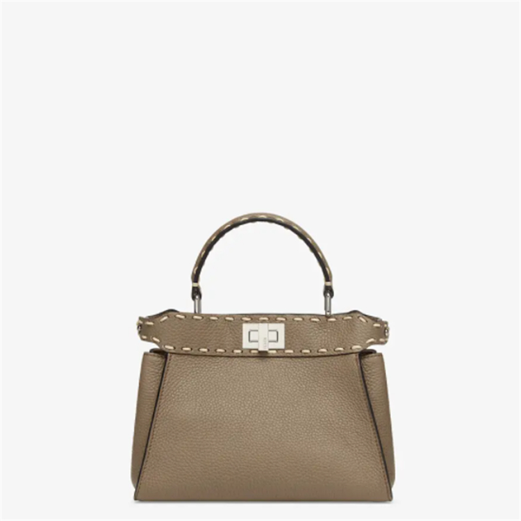 FENDI 8BN244AFQ8F1F20 女士灰色 PEEKABOO ICONIC 迷你手袋