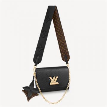 LV M59018 女士黑色 TWIST 中号手袋