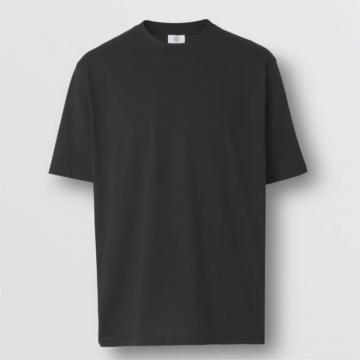 BURBERRY 80416981 男士黑色 专属标识图案棉质 T恤衫