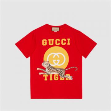 GUCCI 548334 男士红色 中国新年系列棉质 T恤